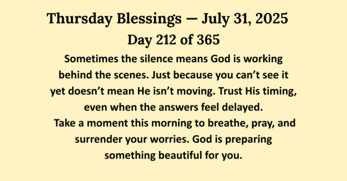 thursday blessings